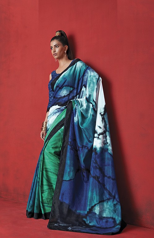 Shades of Blue Color Jiva Saree -Parvika  Collection YF#24217