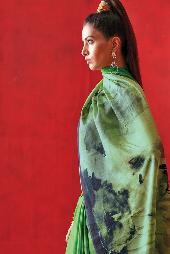 Green and Blue Color Jiva Saree -Parvika  Collection YF#24223