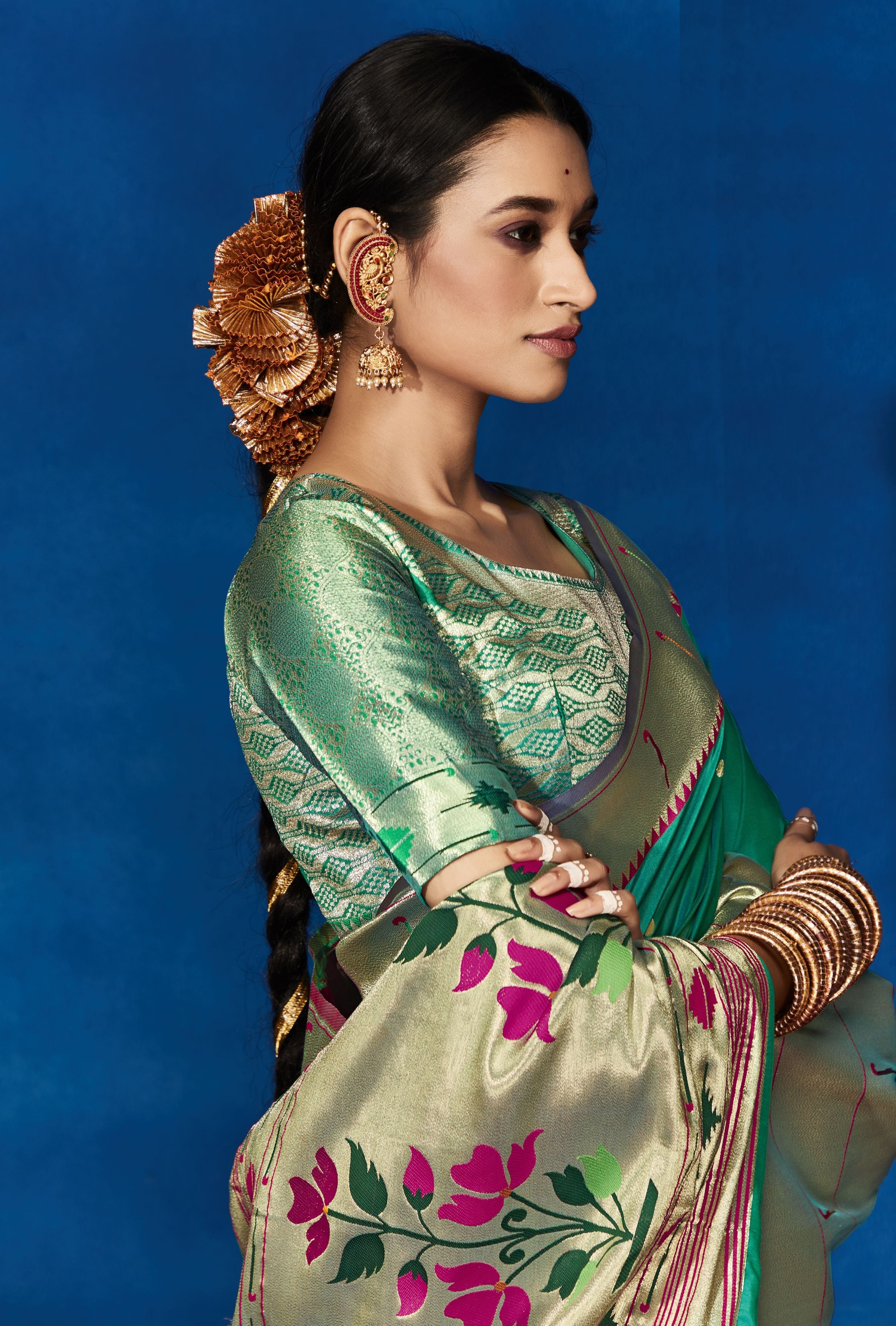 Rama Green Color Paithani Silk Saree -Ravit Collection YF#23416