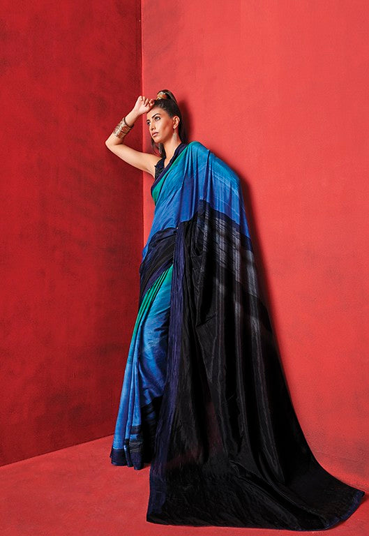 Blue and Black Color Jiva Saree -Parvika  Collection YF#24221