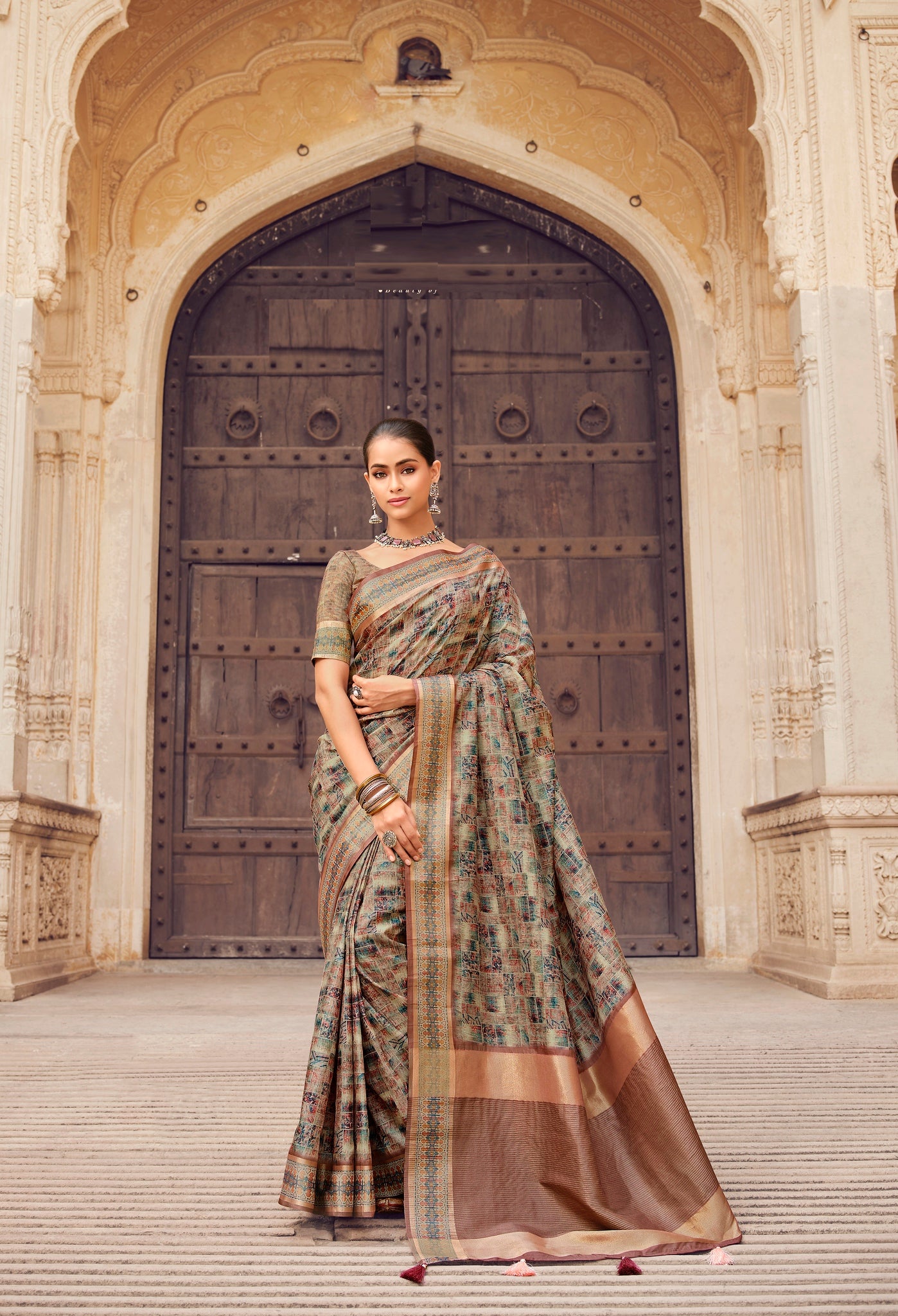 Multi Color Chappa Silk   Traditional Wear Silk Saree - Prerana Collection YF#22916