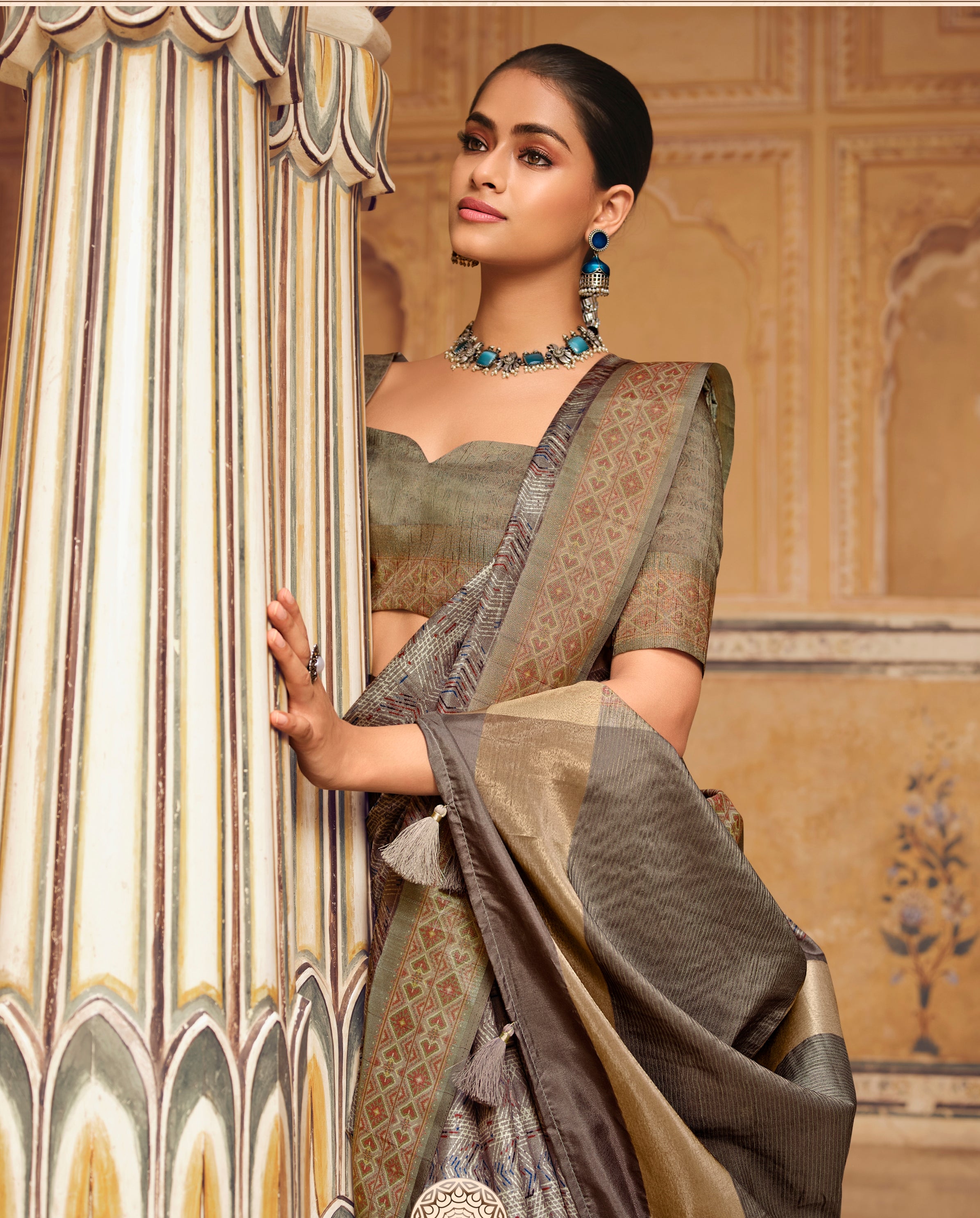 Multi Color Chappa Silk   Traditional Wear Silk Saree - Prerana Collection YF#22926