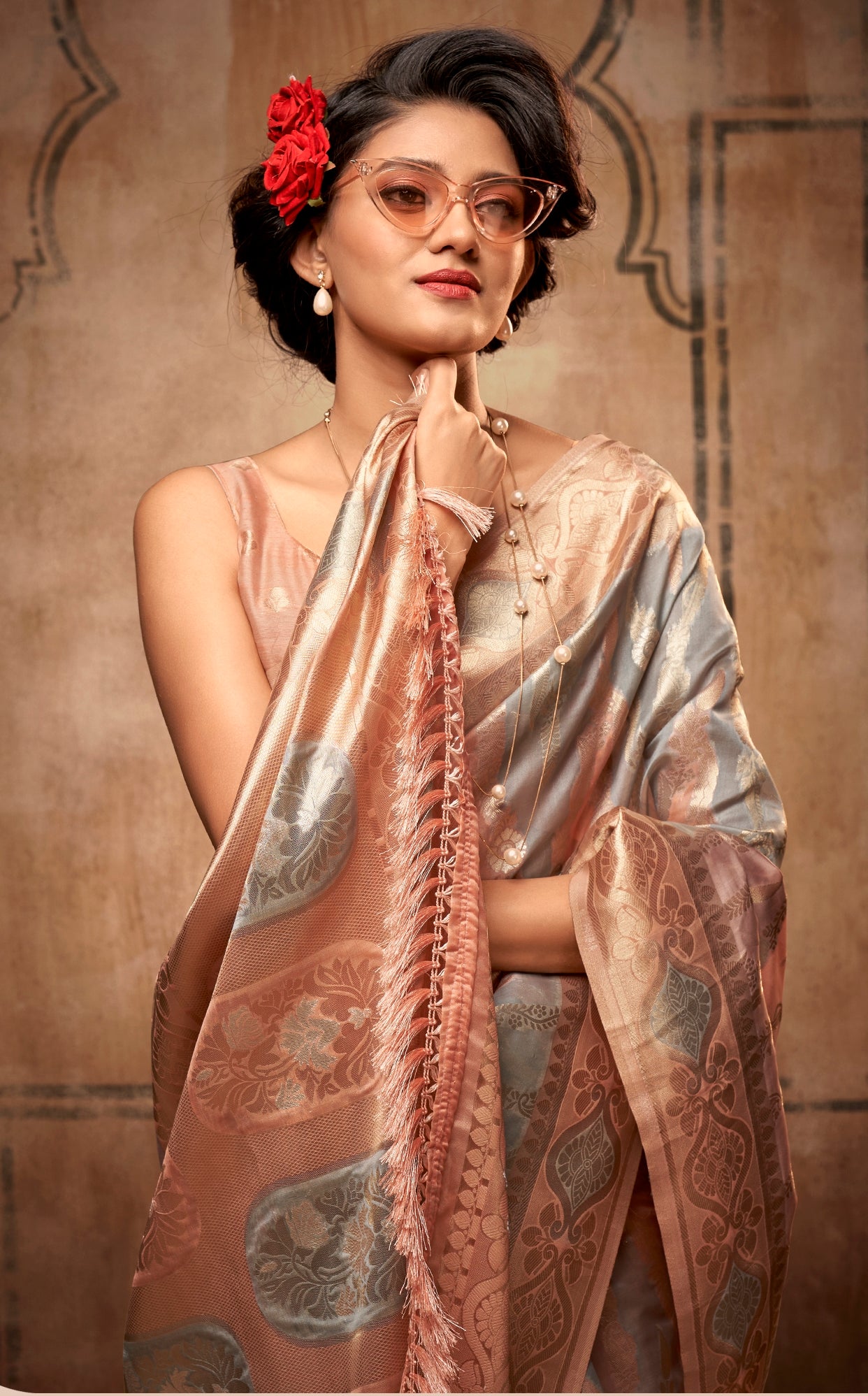 Grey Color Organza Silk with Zari Weaving Saree - Arhan  Collection YF#22947