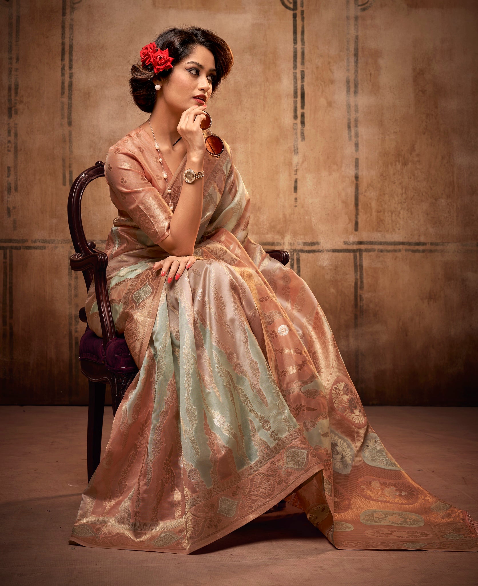 Powder Green Color Organza Silk with Zari Weaving Saree - Arhan  Collection YF#22948