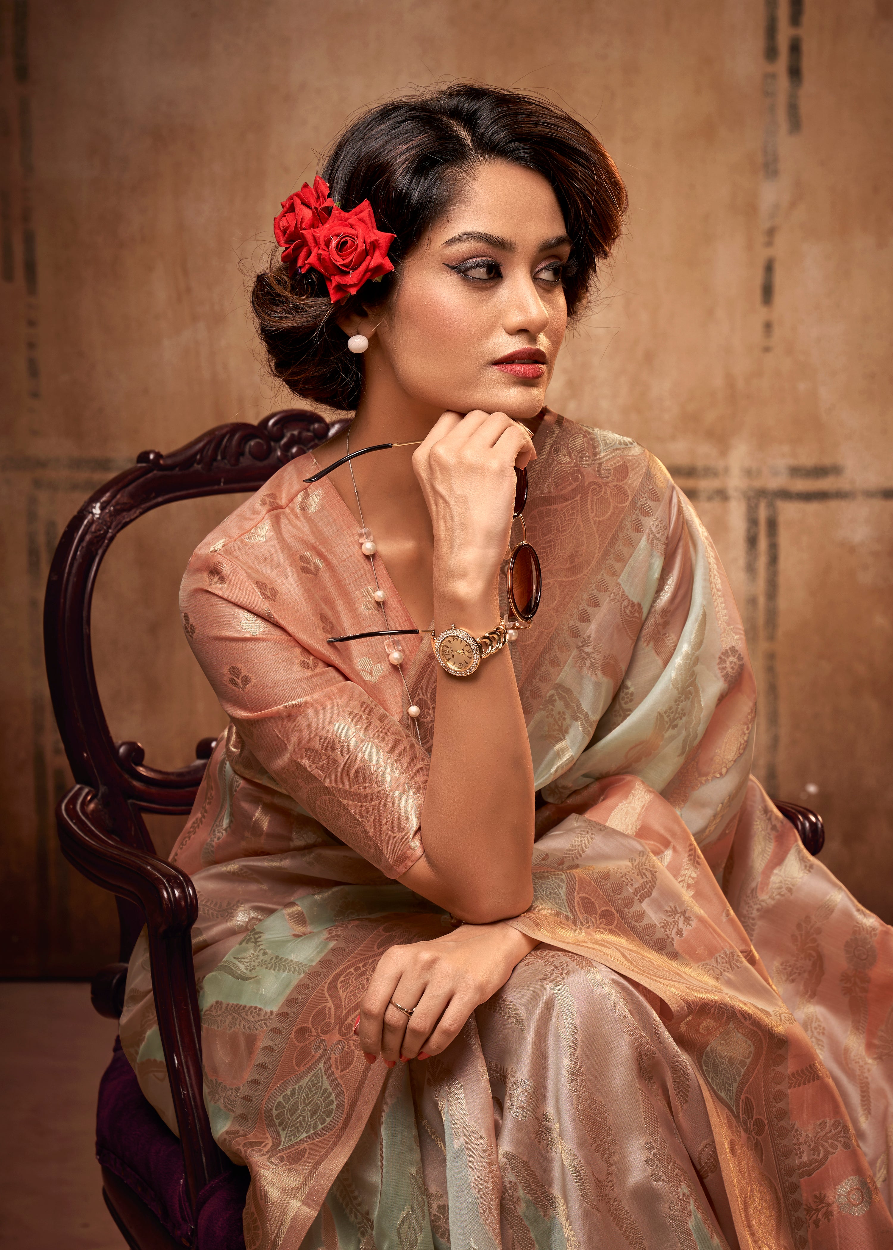 Powder Green Color Organza Silk with Zari Weaving Saree - Arhan  Collection YF#22948