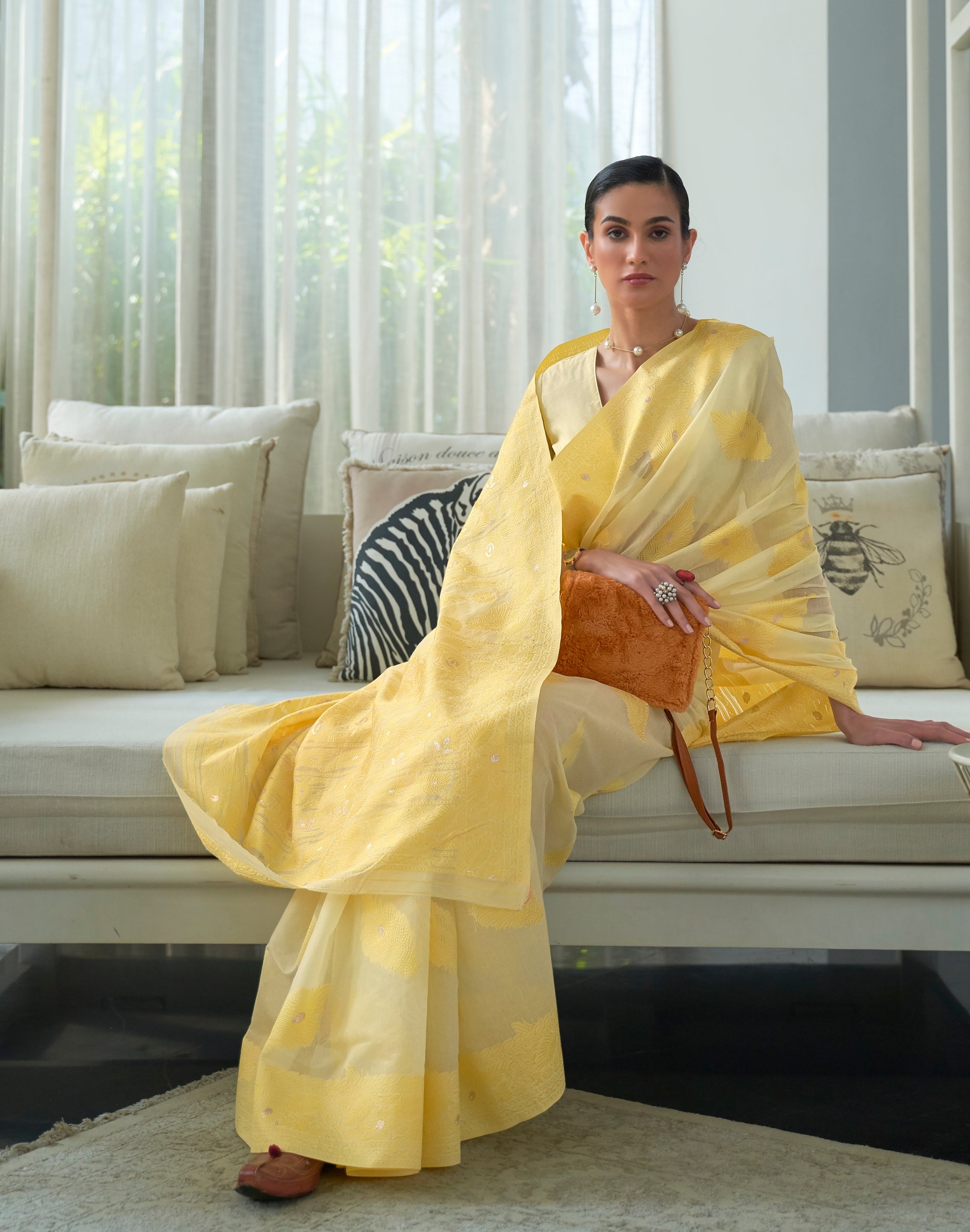 Yellow Color Lucknowi Chikankari Modal Weaving- Iqra Collection YF#21397 - YellowFashion.in by Ozone Shield