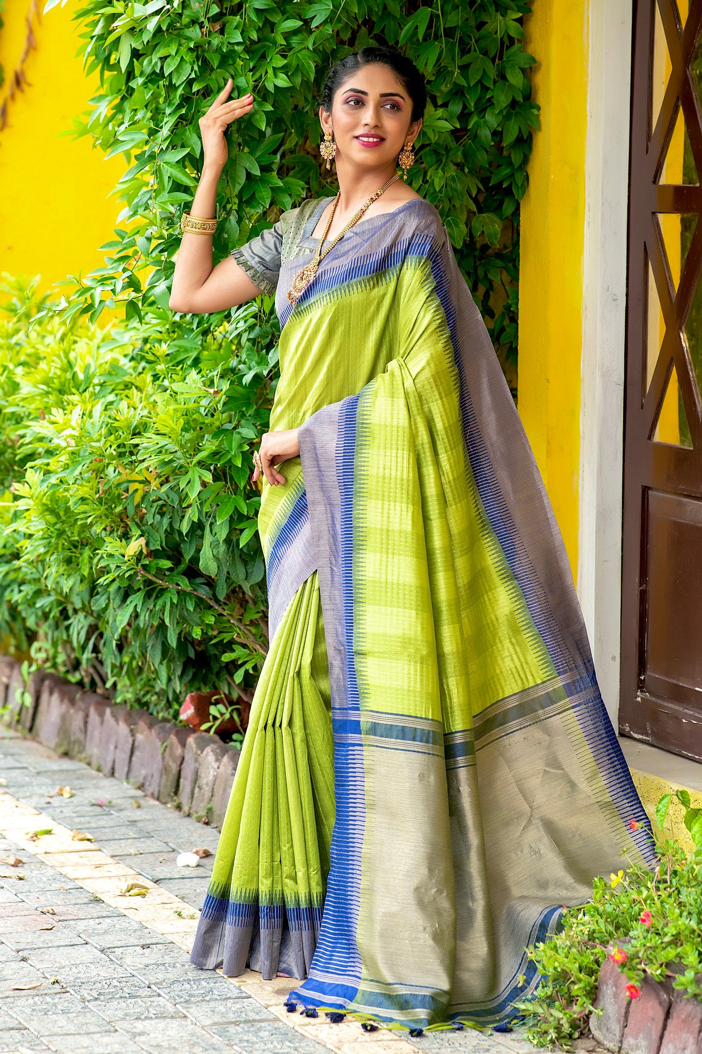 Green Color South Silk Saree -Ziya Collection YF#22596