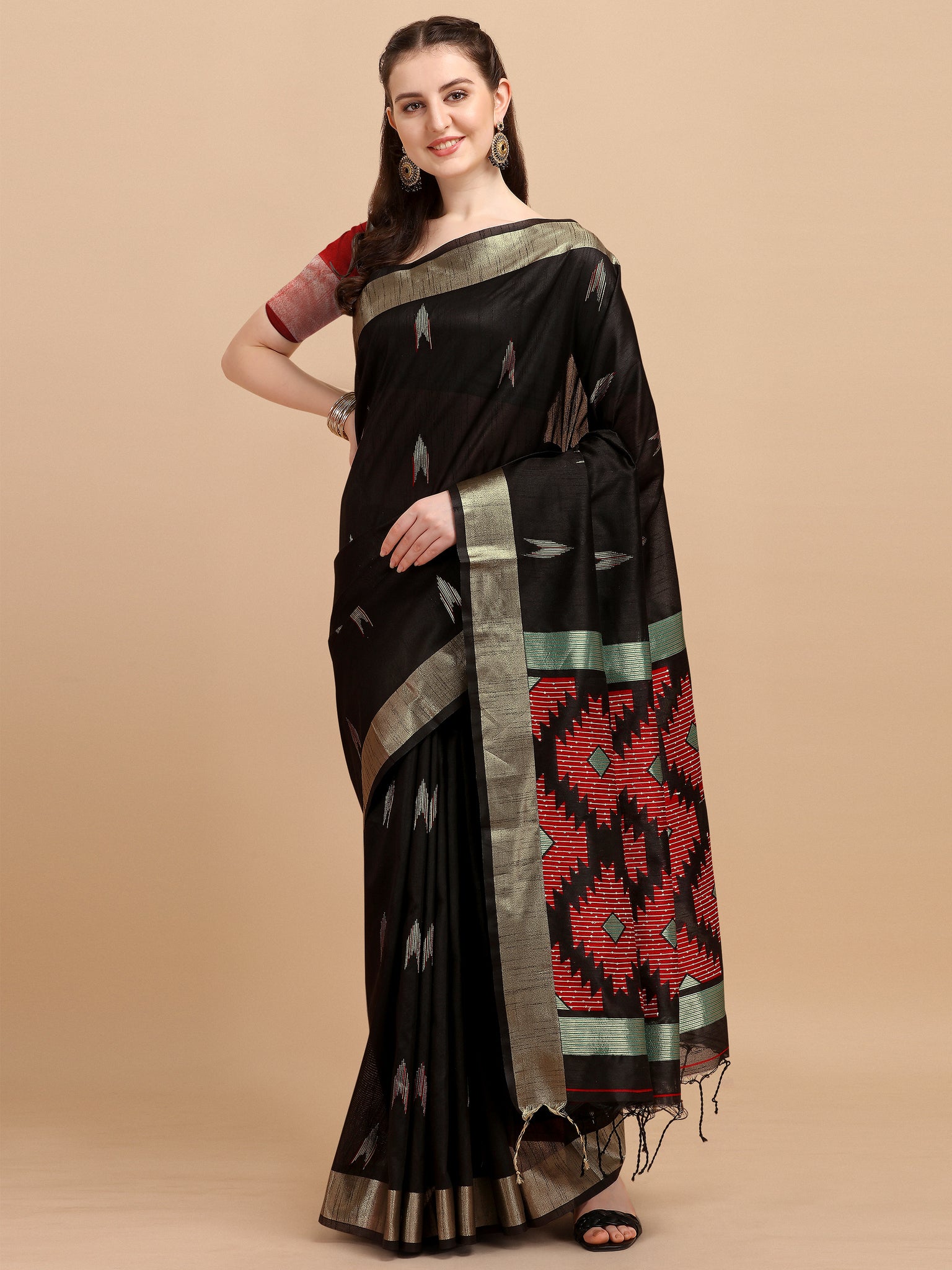 Black Color Banglori Raw Silk Saree - Nimisha Collection YF#23032