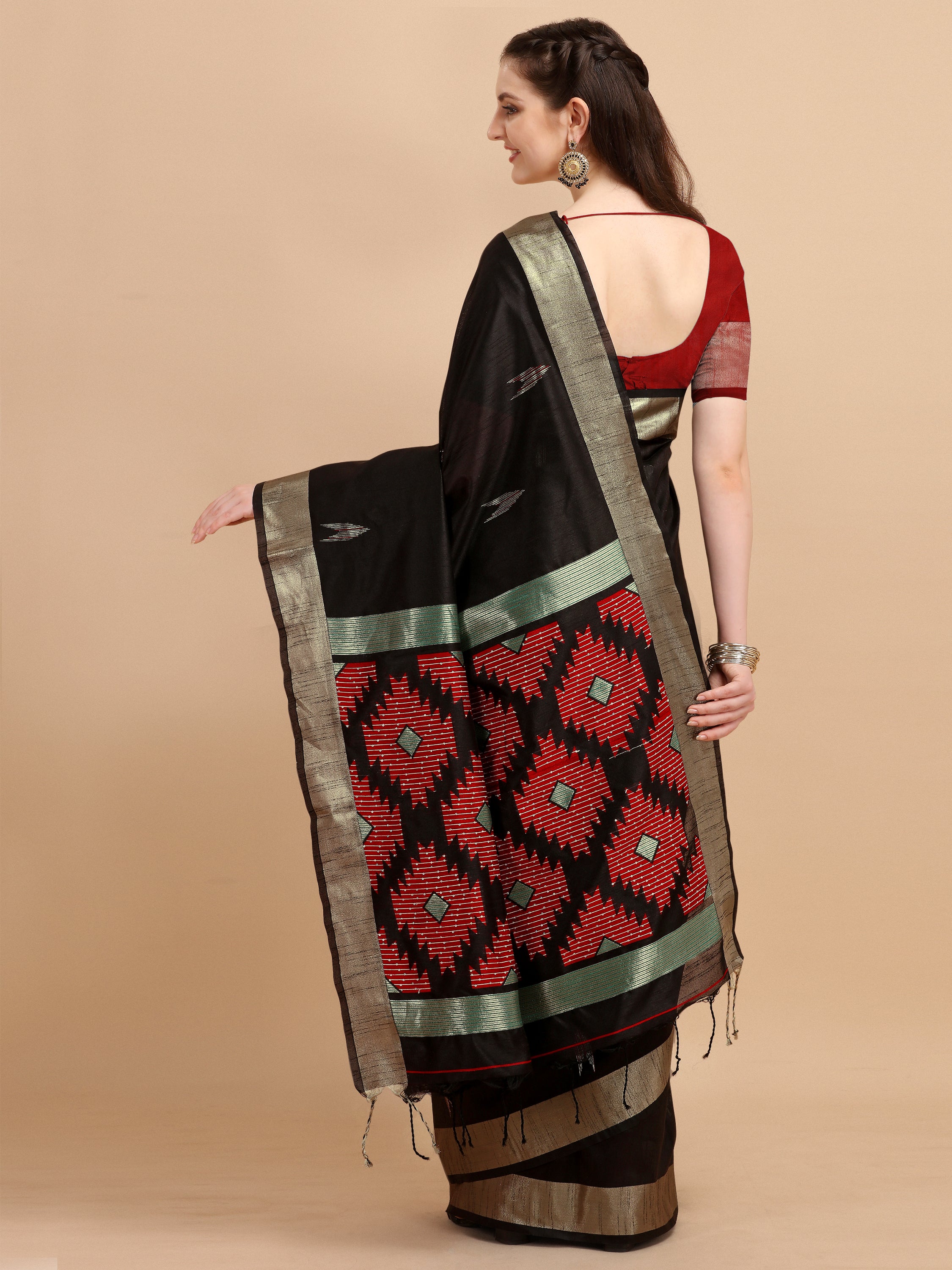 Black Color Banglori Raw Silk Saree - Nimisha Collection YF#23032