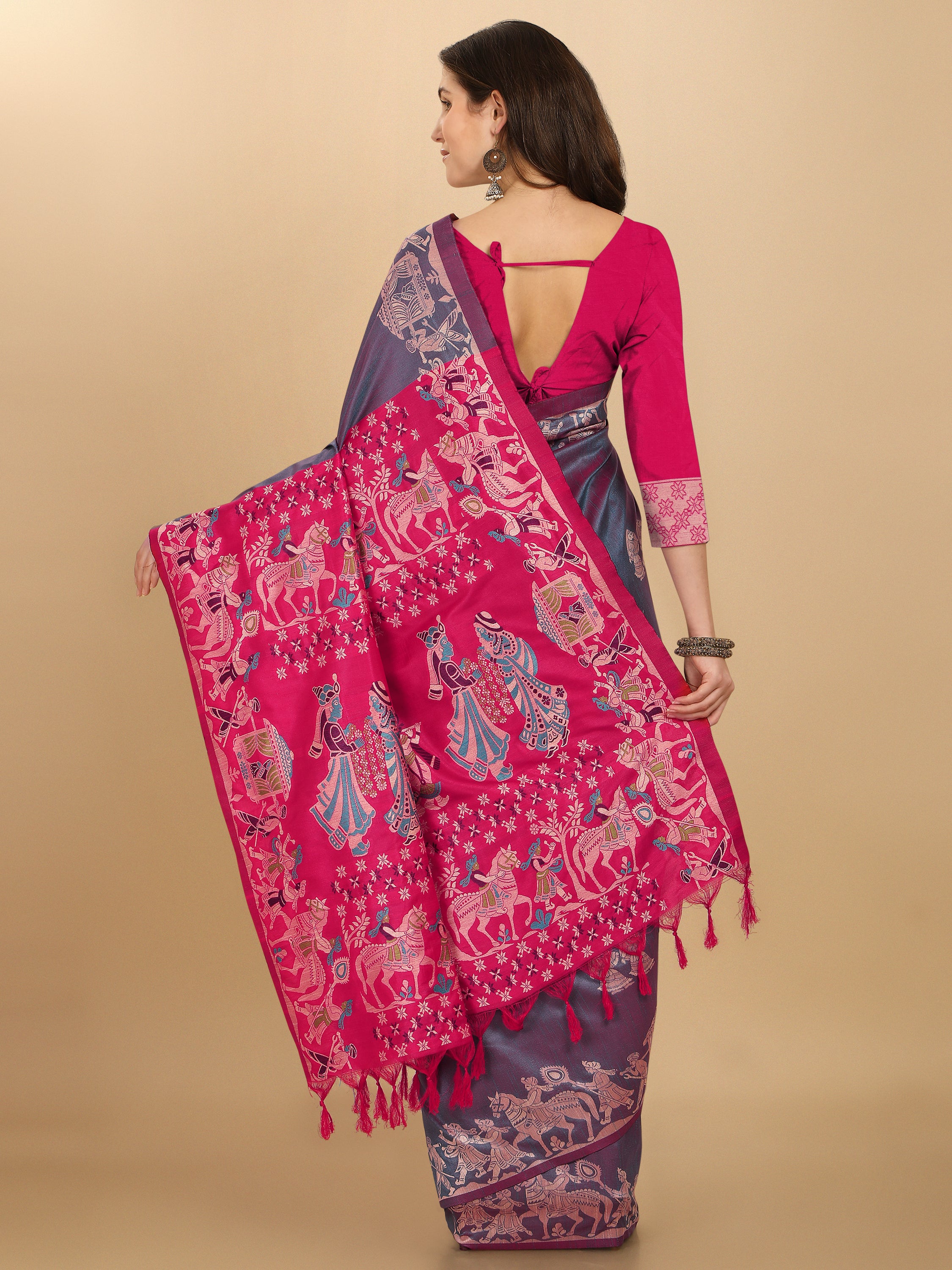 Blue Color Raw Silk Saree -Shivika Collection YF#23039