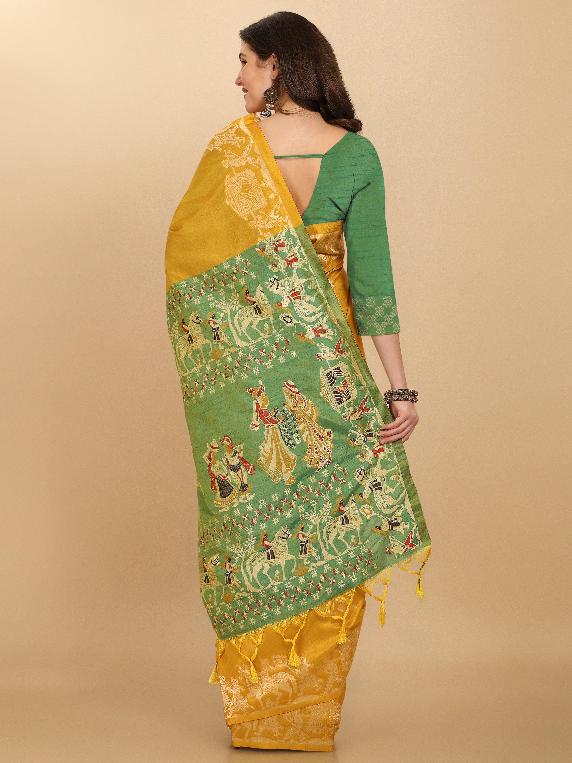 Yellow Color Raw Silk Saree -Shivika Collection YF#23044
