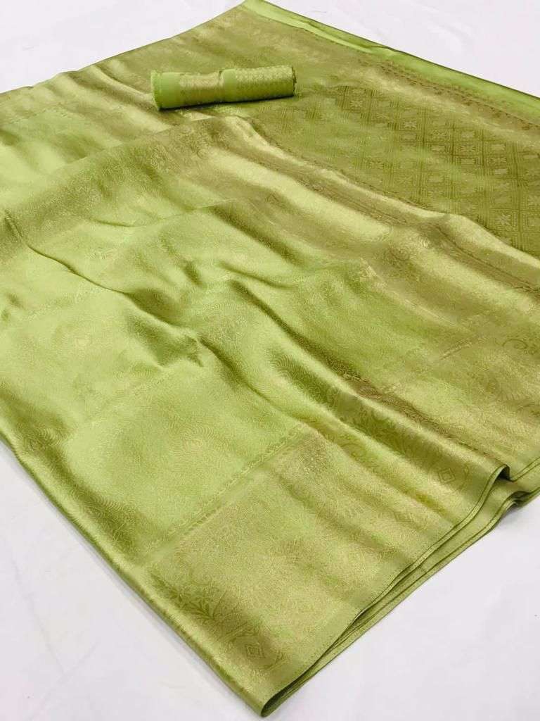 Green Color Satin Weaving Silk -  Svarna  Collection  YF#20830 - YellowFashion.in by Ozone Shield